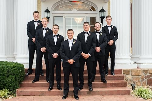 AUSKY 8 PACKS Elegant Adjustable Pre-tied Bow Ties for Men Boys (1&4&5&6&8 Pack for option) - color: Black Bow Tie 1 Pack