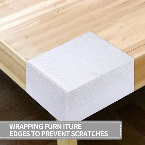 Dasen Bubble Cushioning Wrap Rolls for Packing Moving, 12 Inch x 72 Feet Total Perforated Every 12" Easy Tear Durable Air Bubble Roll for Shipping Packaging Materials Supplies (White)