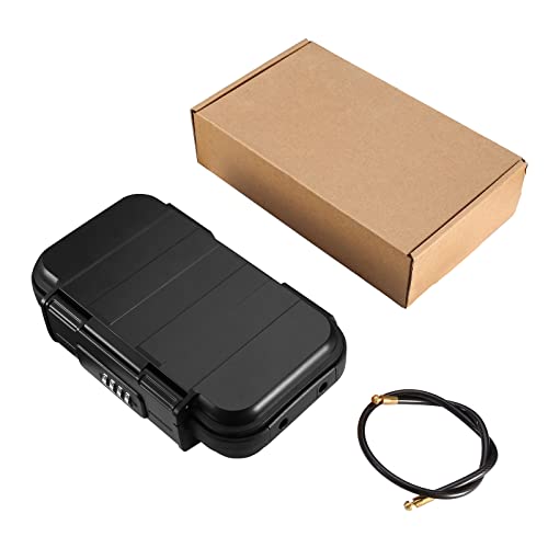 LOFICOPER Portable Safe Lock Box, 4 Digit Security Case, Beach Safe Box with Removable Chain, Waterproof Design, for Sports, Beach, Travel, Black - color: Black