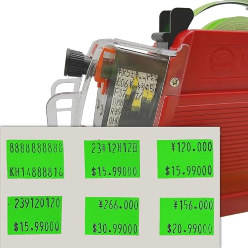 20,000Pcs 2Line Refill Price Marking Label Stickers for MX6600,MX6602,YH689 - color: Green