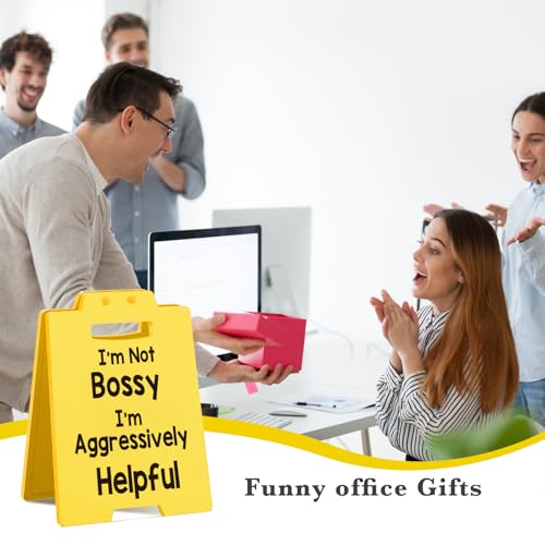 Funny Office Desk Sign – Sarcastic Office Decor for Women, Boss, Manager or Admin – Gag Gift for Coworkers, Employees, or Team Leaders - style: I'm Not BosSY -Y