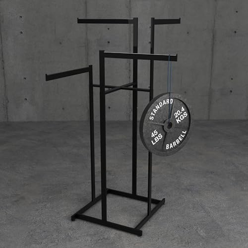 Econoco 4-Way Clothing Rack. Adjustable Straight Arm Garment Display with
