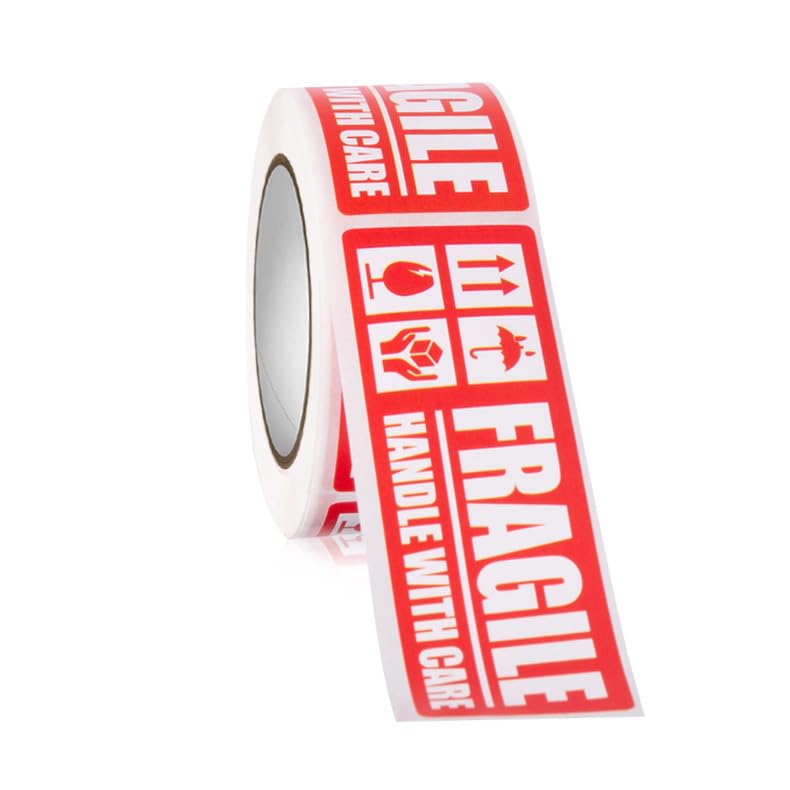 Fragile Handle with Care Stickers - Bold Red and White, 150-Pack for Moving Shipping Labels, Mailing Supplies - Packaging Protector for Delicate Items - color: Bold Fragile