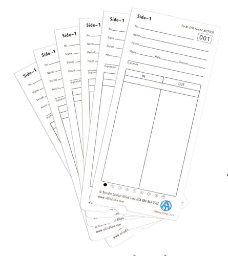 Allied Time USA Genuine AT-2700 time Cards, 4-Packs of 50ea
