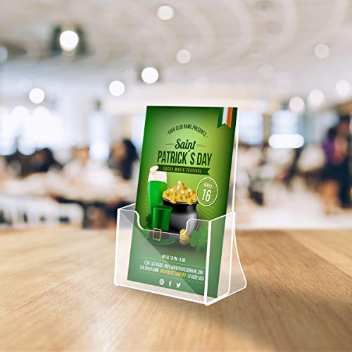 NIUBEE Acrylic Bi-Fold Brochure Holder 8.5 x 5.5, Flyer Holder Stand,2 Pack - size: 8.5" x 5.5", style: 2 Pack