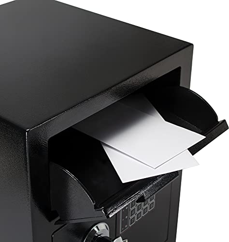 Barska Depository Safe with Digital Keypad – Steel Drop Safe for Cash & Mail – Dual PIN Access, Anti-Pry Hinges, Mounting Kit Included - style: Standard Drop Door