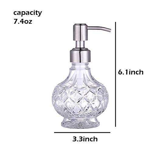 YunNasi Soap Dispenser with Pump, Clear Crystal Design, Refillable - color: Style 1