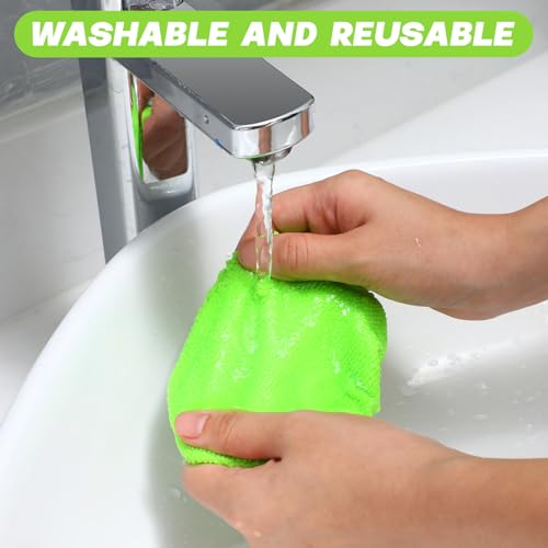 Baderke 10 Pcs Windshield Cleaning Tool Car Window Cleaner, Green - color: Green