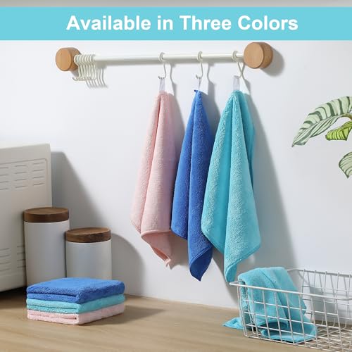 JOYMOOP Microfiber Cleaning Cloth, 18 Piece Set, Medium, Cyan - color: K