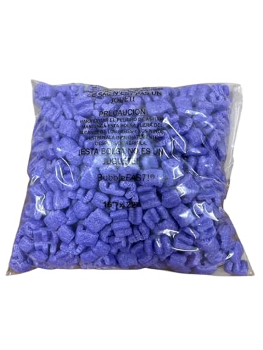 FunPak MiniPack Plant Based Biodegradable Packing Peanuts 0.60 cu ft Bag Compostable (Purple F) - style: Purple F