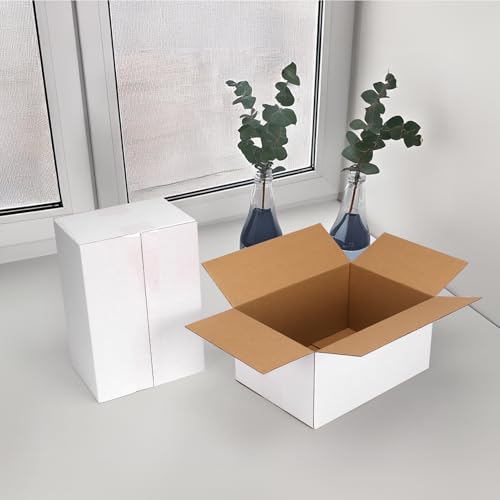 Hoikwo 10x7x5 Inches Small White Shipping Boxes Set of 40 - color: White, size: 10x7x5-40 Boxes
