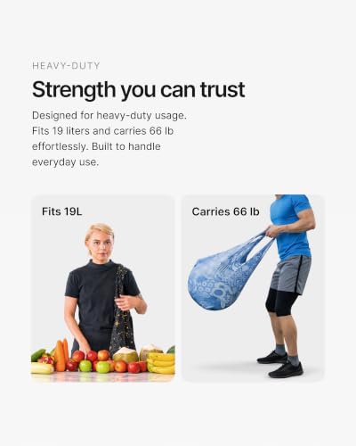 Nanobag Sling 19L Foldable Packable Crossbody Grocery Bag for Men & Women - color: Gray