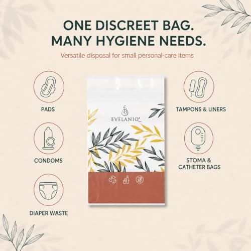 Self Adhesive Napkin Disposal Bags - 50 Disposable Feminine Bags - size: 1 Pack (50 Bags)