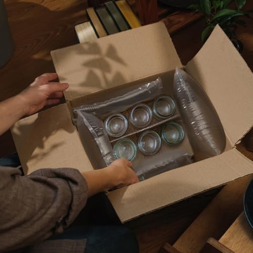MECCANIXITY 6 x 8 Inch Air Pillows for Shipping, 100 Pack Inflatable Air Packaging Bags Air Cushions Buffer Bags Void Fill Cushioning with Hand Pump for Shipping and Packaging Clear - size: 6 x 8 inch
