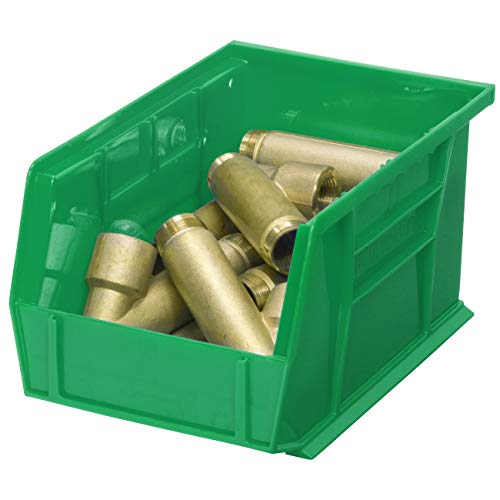 Akro-Mils 30237 AkroBins Plastic Storage Bins, 9"x6"x5", Green, 12-Pack - color: Green