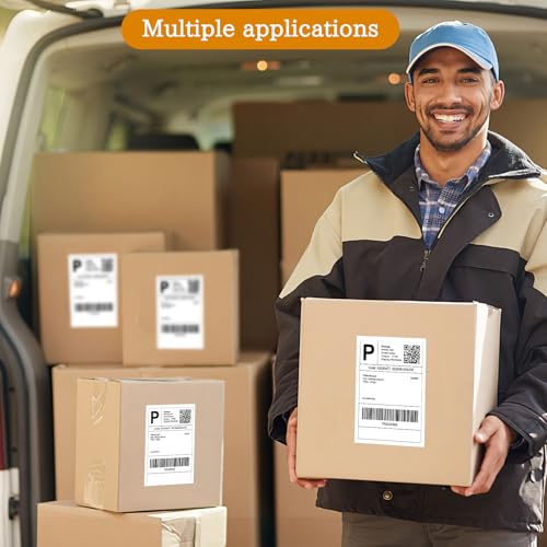 4 x 6 Fanfold Thermal Label,100 Pack Thermal Shipping Labels for FedEx - size: 100 Labels