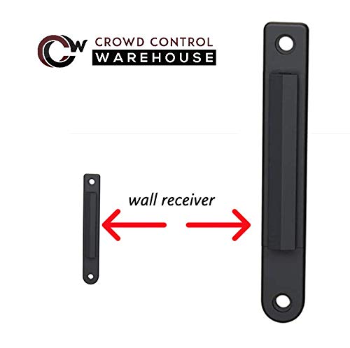 Crowd Control Warehouse WMB-220 Wall Mount Retractable Belt Barrier, 15 Ft - color: Light Brown, size: Black