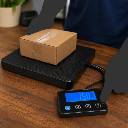 Digital Shipping Scale, Postal Scale, 220 lb, 0.1 oz, Remote Display - color: 220 lbs