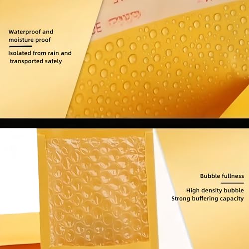 Kraft Bubble Mailers 5x8 Inch 12 Pack (Yellow) - size: 5x8 Inch