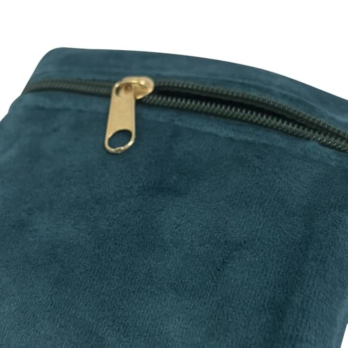 8pcs Small Velvet Jewelry Pouches with Zipper Gift Bags for Bracelet Necklace,Ring,Earrings,Earphone,Wedding Favors, Travel,3.94" X 3.94" (Peacock blue) - color: Peacock blue