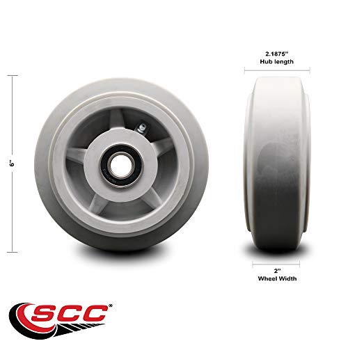 SCC-6 TPR Wheel Only - Replacement for Haul Master Appliance Hand Truck 9913304 - color: 6" x 2" - Gray - 1 PC, size: Flat Free Non-Marking TPR