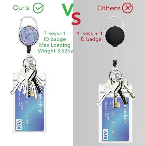 Immaturus Axolotls Lanyard for ID Badge, Badge Holder Retractable Reel Clip - color: Axolotls