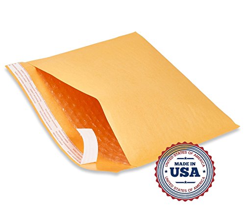 SALES4LESS - Kraft Bubble Mailers, Self-Seal, Waterproof & Cushioned Padded Envelopes for Shipping, 4 x 8 in (10 Pack, Gold) - size: 4 x 8 in