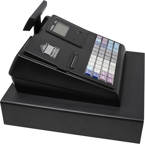 Nadex CR360 Cash Register, 4700 Lookups 50 Dept 50 Clerks, Quick Load Thermal Printer, Compact Size, Cash and Coin Drawer, Black - color: Black