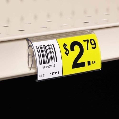 2.875" L UPC Label Holder for Wire Baskets Gondola Shelves & Acrylic Front Fence, 100 Pack - size: 100 Pack