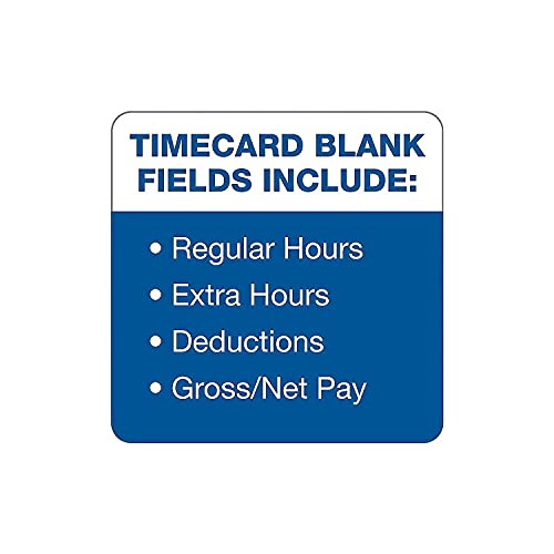 Tops 1275 Time Clock Cards, Bi-Weekly, Two-Sides, 3-1/2-Inch x9-Inch,500/BX