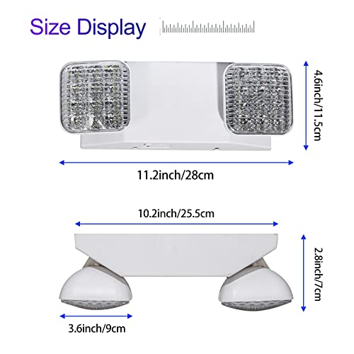 TANLUX LED Emergency Light with Wire Guard, Protective Coated Steel Wire Guard with Emergency Light - size: Emergency Light
