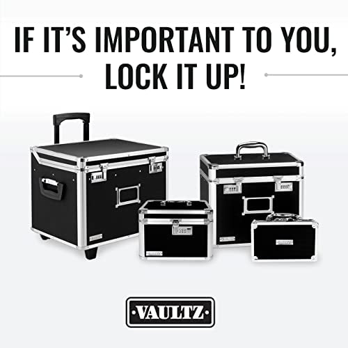 Vaultz Combination Lock Box - Secure Safe for Documents, Valuables, Medicine & Money - 10 x 7.25 x 7.75 Inch - Black and White Leopard - color: Black and White Leopard, style: Standard