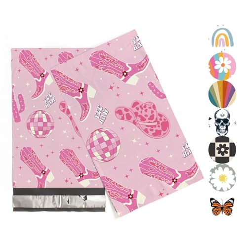 Package Mint Poly Mailers 6x9, Disco Cowgirl Design Shipping Bags, 100 Pack - color: Disco Cowgirl, size: 6x9 Inches (100 Pack)