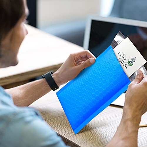 UCGOU Bubble Mailers 4x8" Blue 50 Pack Usable Size 4x7" Padded Envelopes - color: Blue, size: 4x8" 50PC