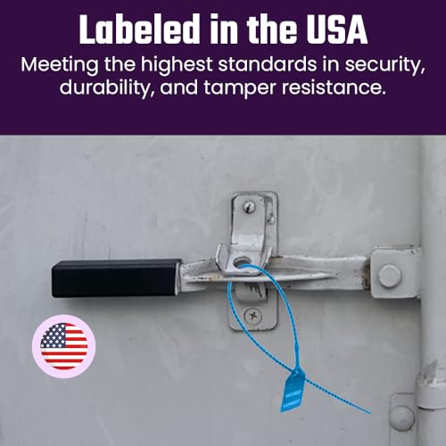 Beaded Pull Tight Security Seals - Adjustable, UV Resistant, High-Density Polyethylene Seals for Secure Locking - 12" Length, 1000-Pack, Blue - color: Blue, size: 12" (1000 Pack)