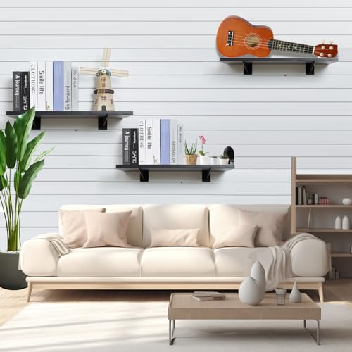 10 Inch Slatwall Shelf Bracket, Slatwall Accessories, Heavy Duty Slat Wall Shelf Bracket with Lip for Garage and Retail Display(16PC ) - size: 10 Inch