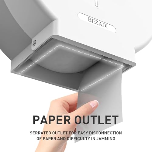 Jumbo Toilet Paper Dispenser Wall Mount Waterproof Large Capacity Single Roll for Restrooms with Lock ABS White - color: White-1