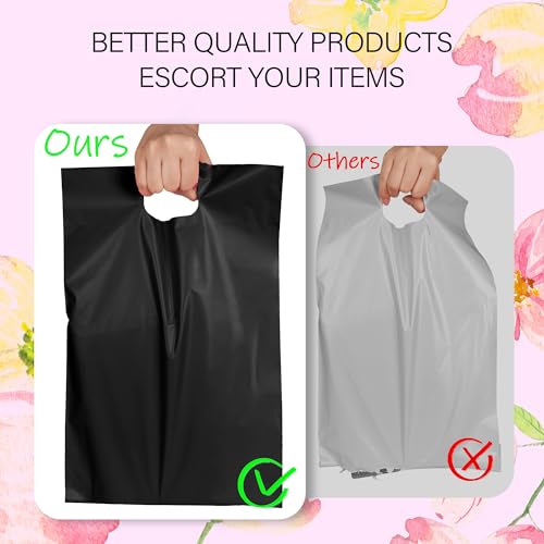 Poly Mailers 12x15.5 Inch, 50 Pack, Black Self-Seal Handle Bags - color: Handleblack, size: 12x15.5 Inch 50 Pcs