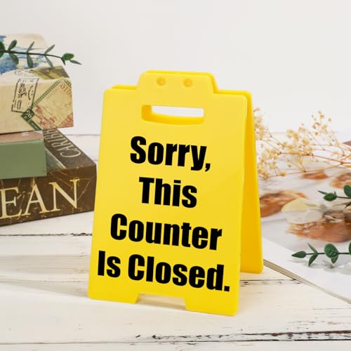 Checkout Counter Closed Sign - Sorry, This Counter is Closed, Mini Little Reminder Check out Check-out Desktop Shop Office Bank Restaurant Hotel Cafe Retail Business Cubicle Desk Accessories