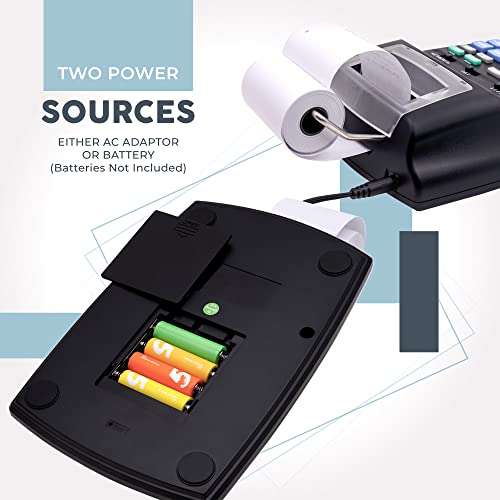 CATIGA Printing Calculator with Tape Print Out - 10 Key Adding Machine with Paper Roll, Desktop Electric Calculator for Accounting, Business, Finance, Home Office Use CP90A - color: 1) Black Pro
