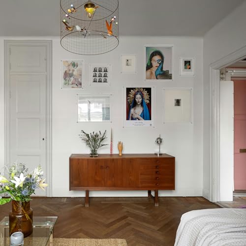 NIUBEE 18x24 Clear Acrylic Wall Mount Floating Frameless Picture Frame - size: 18X24"(1 Pack)