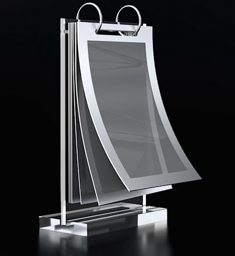 Clear Acrylic Sign Holder,Frames Desktop Double Display Holder T Type Menu Holders Flip Display 6 Pages-12 Sides Picture Paper Card Store Office Menu Retail Show Fair -Vertical (4x6)