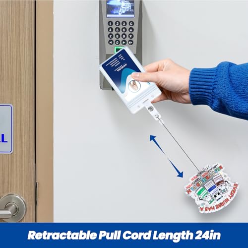 Every Nurse Has A Best Friend PAM Funny Nurse Badge Reel, ID Badge Holder - color: Every Nurse Has Pam