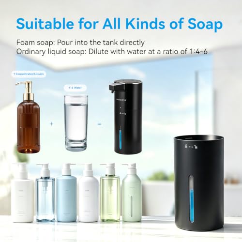 Touchless Automatic Electric Liquid Soap Dispenser 2 Pack - color: Black 2pack