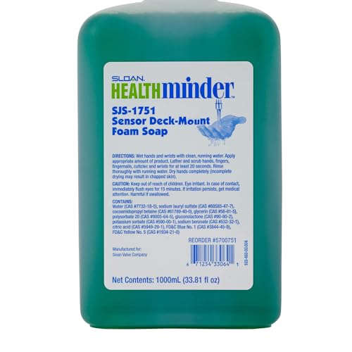 Sloan SJS-1751 Green Foam Soap Refill, 1000 mL Bottle, Unscented Foam Soap - color: Green