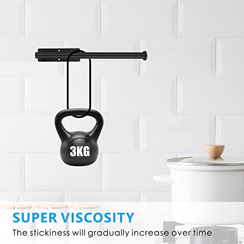 Paper Towel Holder - Eolax Under Cabinet Paper Towel Bar for Kitchen, Wall Mount Self Adhesive or Drilling Paper Towel Rack, 304 Stainless Steel (Black) - color: Black