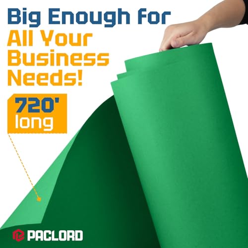 USA Made 18" x 8640" (720 ft) Green Kraft Paper Roll, Large Size - color: Green, size: 1 Roll