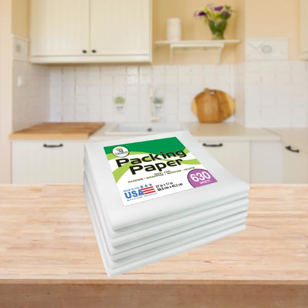 Tree House Packing Paper for Moving – 630 Newsprint Packing Paper Sheets – 27” x 17” Paper for Packing Dishes, Shipping, and Moving Supplies – Recyclable Movers’ Paper – Made in USA - size: 630 Sheets