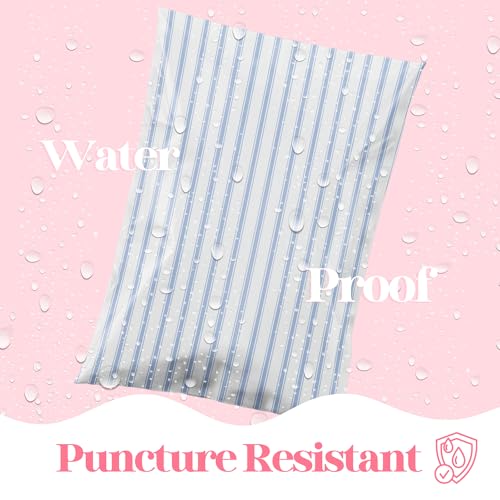 Pretty Package Store Poly Mailers 14.5x19, Blue Stripe, 100 Pack - color: Blue Stripes, size: 14.5x19