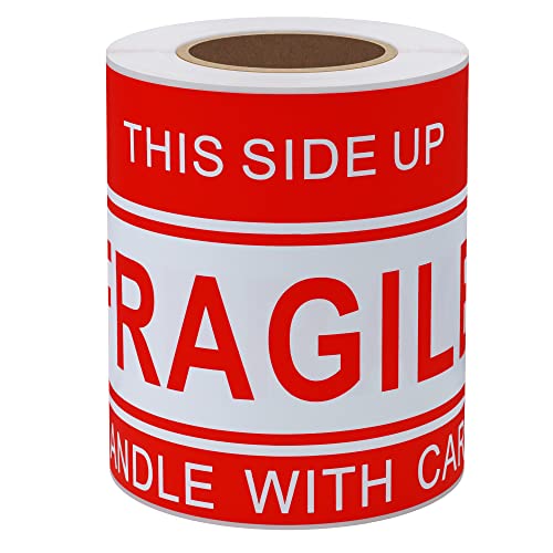 This Side Up Stickers 4×6 Inch Fragile Labels Shipping Warning Labels Please Handle with Care - 100 Sticker Per Roll(10 Rolls - color: This Side Up, size: 4×6 Inch